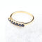 Bague Demi-alliance en or jaune 18 carats, 7 saphirs bleus, 0,56 ct 58 Facettes 2B-XX