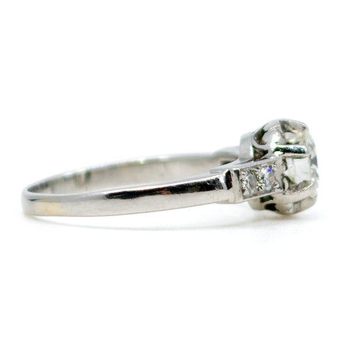 Bague 53 Bague solitaire en platine avec diamants 58 Facettes 2CCA45909708426FA1D73887271C6FC4
