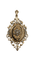 Pendentif Pendentif porte-photo Belle Époque en or jaune 18 carats et diamants 58 Facettes Pendentif porte photo