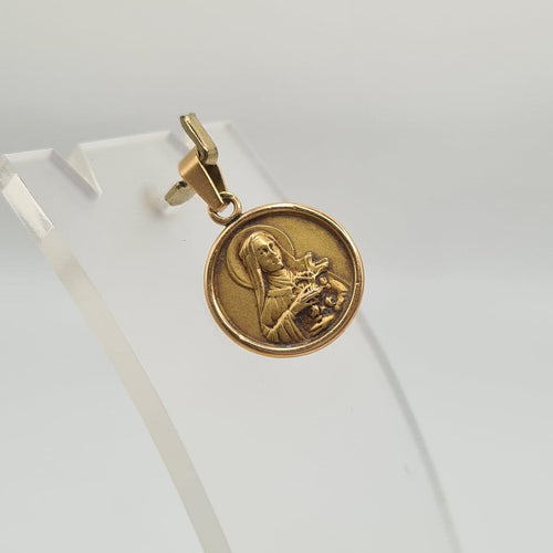 Pendentif Pendentif chrétien en or jaune 18k 58 Facettes #3683