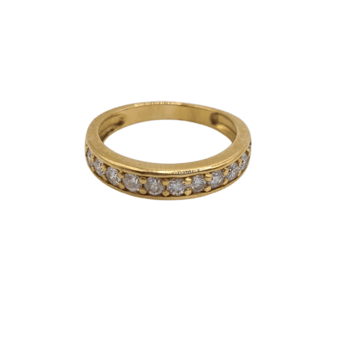 Bague 50 Bague en or jaune 18k ornée de diamants 58 Facettes #3690