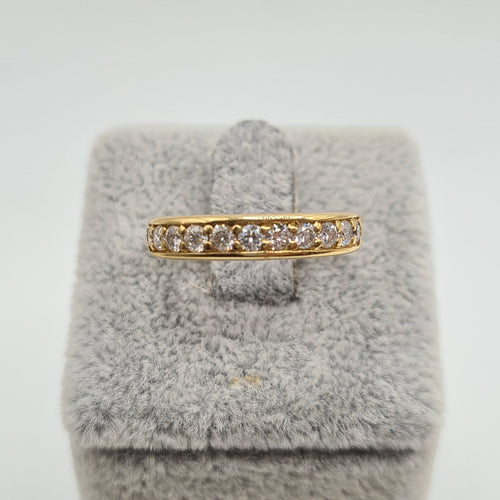 Bague 50 Bague en or jaune 18k ornée de diamants 58 Facettes #3690