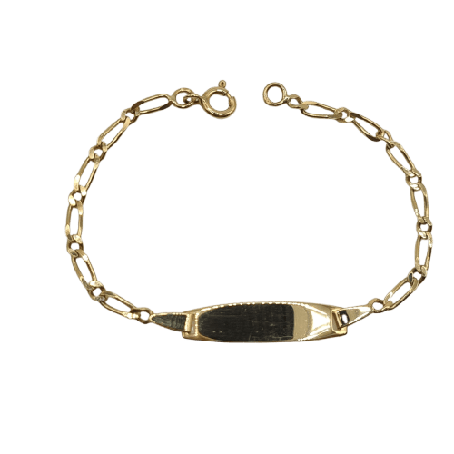Bracelet Gourmette en or jaune 18 carats 58 Facettes #3700