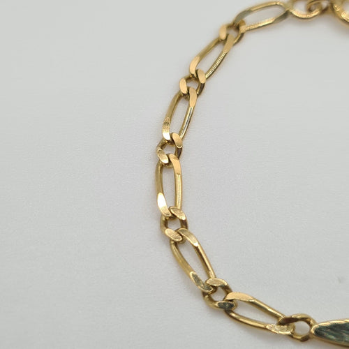 Bracelet Gourmette en or jaune 18 carats 58 Facettes #3700