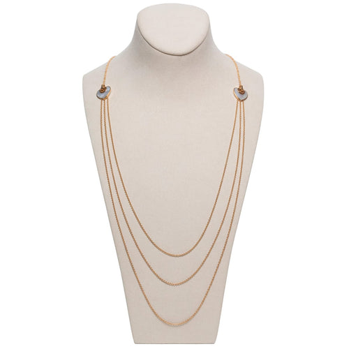 Collier Bulgari Cuore - Sautoir en or rose 18 ct et nacre 58 Facettes 2.19206