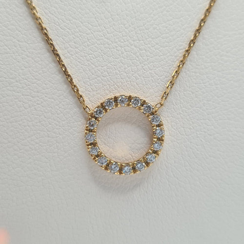 Collier Collier chaîne ronde en or jaune 18 carats avec diamants naturels 58 Facettes #3835