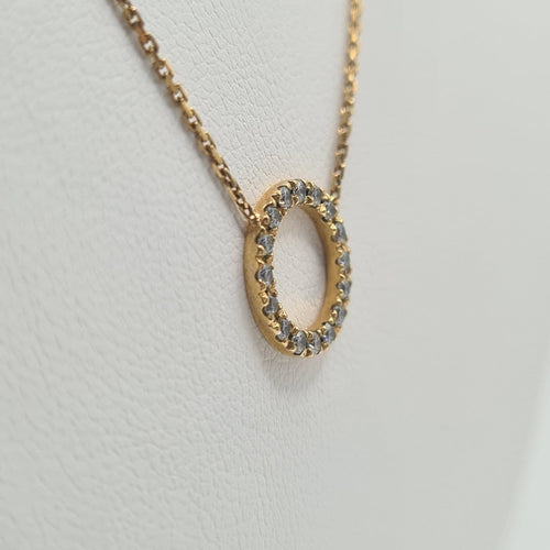 Collier Collier chaîne ronde en or jaune 18 carats avec diamants naturels 58 Facettes #3835