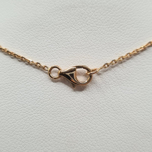 Collier Collier chaîne en or rose 18k serti de diamants naturels 58 Facettes #3838