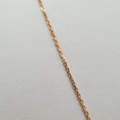 Collier Collier chaîne en or rose 18k serti de diamants naturels 58 Facettes #3838