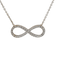 Collier Infiniti - Collier chaîne en or blanc 18k avec diamants naturels 58 Facettes #3840