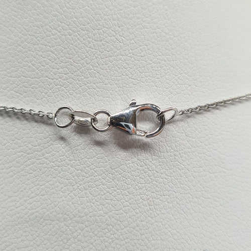 Collier Infiniti - Collier chaîne en or blanc 18k avec diamants naturels 58 Facettes #3840