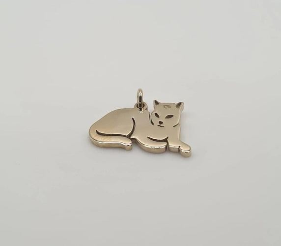 Pendentif Pendentif chat en or jaune 18 carats 58 Facettes #3917