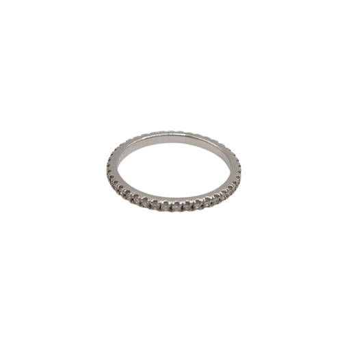 Bague 41.5 Alliance en or blanc 18k sertie de diamants 58 Facettes #3931
