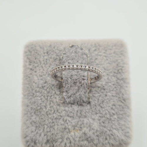Bague 41.5 Alliance en or blanc 18k sertie de diamants 58 Facettes #3931