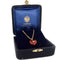 Collier Fabergé - Pendentif cœur en or jaune 18 kt, émail rouge et diamants 58 Facettes CL123 128-58 (00429)