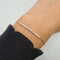 Bracelet Bracelet chaîne en or jaune 18k serti de diamants naturels 58 Facettes #3936