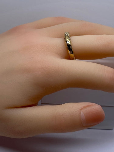 Bague 54 Bague jonc en or jaune 18 carats et diamants 58 Facettes AB758