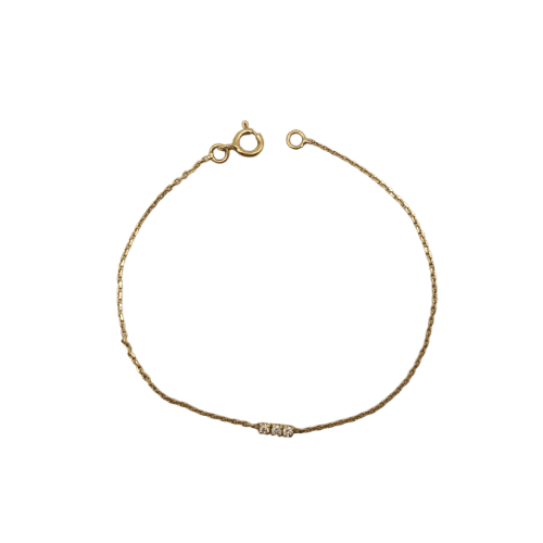 Bracelet Bracelet chaîne en or jaune 18k avec diamants 58 Facettes #4030