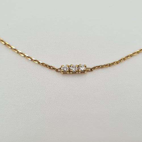 Bracelet Bracelet chaîne en or jaune 18k avec diamants 58 Facettes #4030