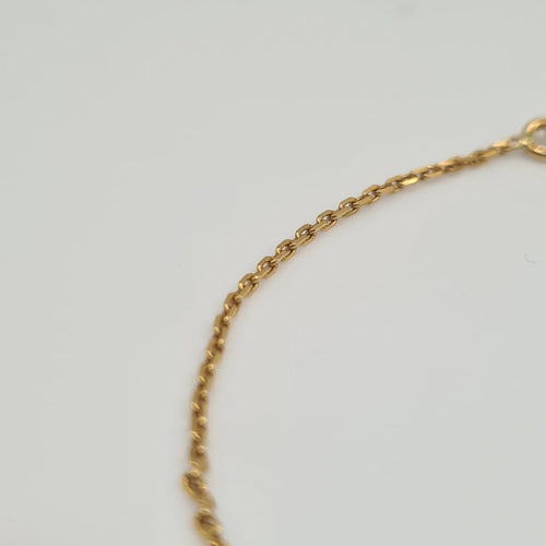 Bracelet Bracelet chaîne en or jaune 18k avec diamants 58 Facettes #4030