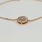 Bracelet Bracelet chaîne en or rose 18k serti de diamants 58 Facettes #4042