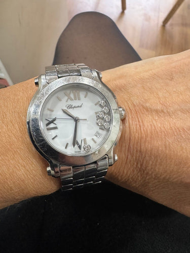 Montre Chopard - Montre Happy Sport en acier 58 Facettes Montre