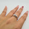 Bague 52 Alliance en or blanc 18 carats avec diamant 58 Facettes #4056