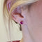 Boucles d'oreilles Boucles d’oreilles en or jaune et rubis 58 Facettes #4075