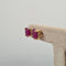 Boucles d'oreilles Boucles d’oreilles en or jaune et rubis 58 Facettes #4075