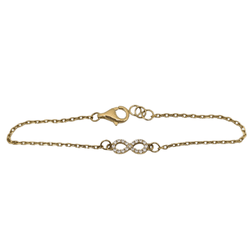 Bracelet Zyrcon - Bracelet infini en or jaune 18 carats 58 Facettes #4124