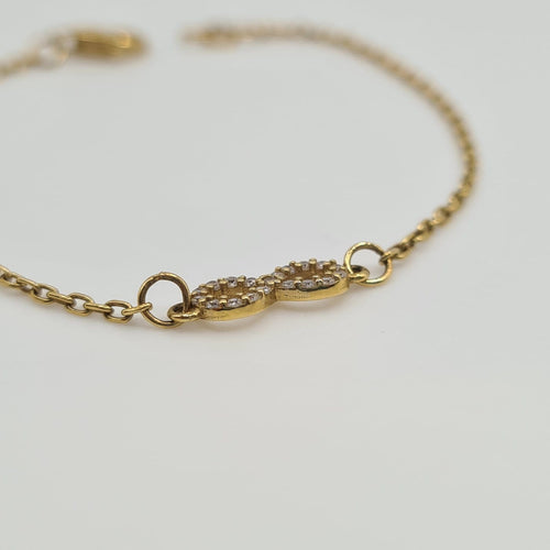 Bracelet Zyrcon - Bracelet infini en or jaune 18 carats 58 Facettes #4124