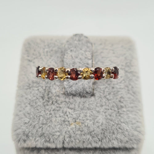 Bague 52 Bague en or blanc 18k ornée d'une citrine Grenet 58 Facettes #4137