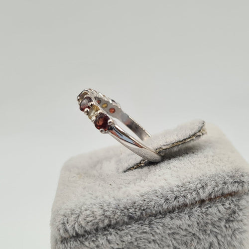 Bague 52 Bague en or blanc 18k ornée d'une citrine Grenet 58 Facettes #4137
