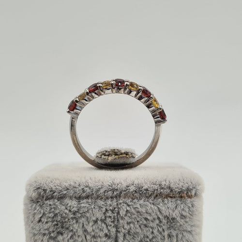 Bague 52 Bague en or blanc 18k ornée d'une citrine Grenet 58 Facettes #4137