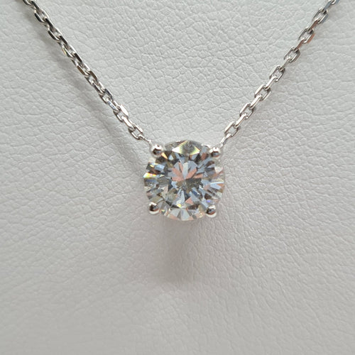 Collier Collier - Chaîne en or blanc 18 carats avec diamant naturel 58 Facettes #4139