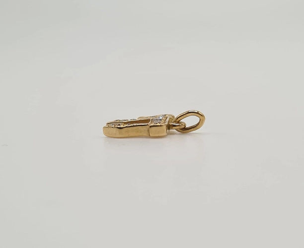 Pendentif Hai - Pendentif en or jaune 18 carats serti de diamants naturels 58 Facettes #4150