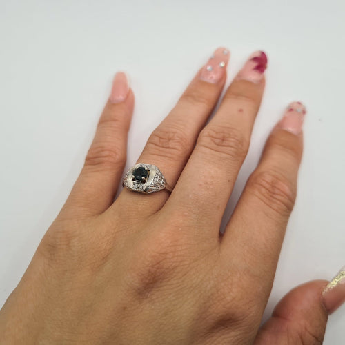 Bague 49 Bague en or blanc 18k 58 Facettes #4157