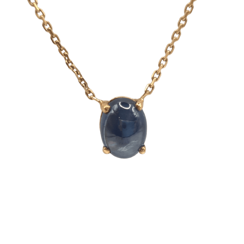 Collier Collier - Chaîne en or rose 18 carats avec saphir 58 Facettes #4204