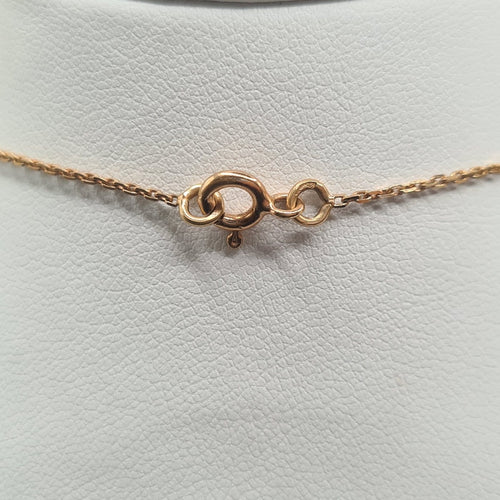 Collier Collier - Chaîne en or rose 18 carats avec saphir 58 Facettes #4204