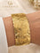 Bracelet Bracelet jonc large ciselé en or jaune 18 carats 58 Facettes Bracelet