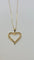 Collier Pendentif cœur en or jaune 18 carats 750 avec chaîne et diamants 58 Facettes Collier coeur or