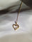 Collier Pendentif cœur en or jaune 18 carats 750 avec chaîne et diamants 58 Facettes Collier coeur or