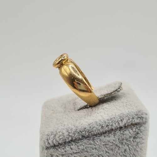Bague 52.5 Bague alliance en or jaune 18 carats avec diamant 58 Facettes #4229