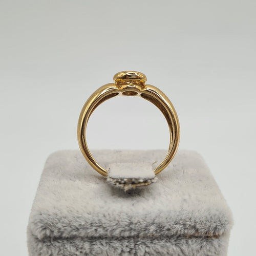 Bague 52.5 Bague alliance en or jaune 18 carats avec diamant 58 Facettes #4229