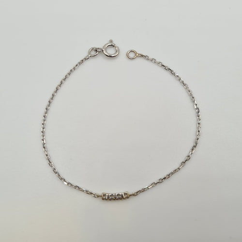 Bracelet Bracelet en or blanc 18 carats serti de diamants naturels 58 Facettes #4240