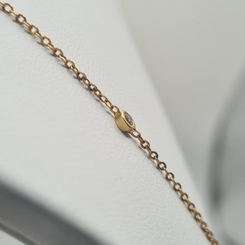 Collier Collier chaîne en or jaune 18 carats avec diamants naturels 58 Facettes #4267