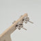 Boucles d'oreilles Boucles d’oreilles en or blanc 18k avec diamants naturels 58 Facettes #4270