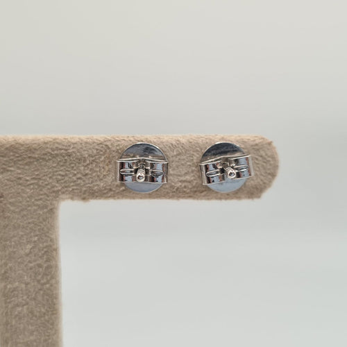 Boucles d'oreilles Boucles d’oreilles en or blanc 18k avec diamants naturels 58 Facettes #4270