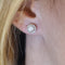 Boucles d'oreilles Boucles d’oreilles en or blanc 18k avec diamant naturel 58 Facettes #4283