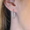Boucles d'oreilles Boucles d’oreilles en or blanc serties de diamants naturels 58 Facettes #4310